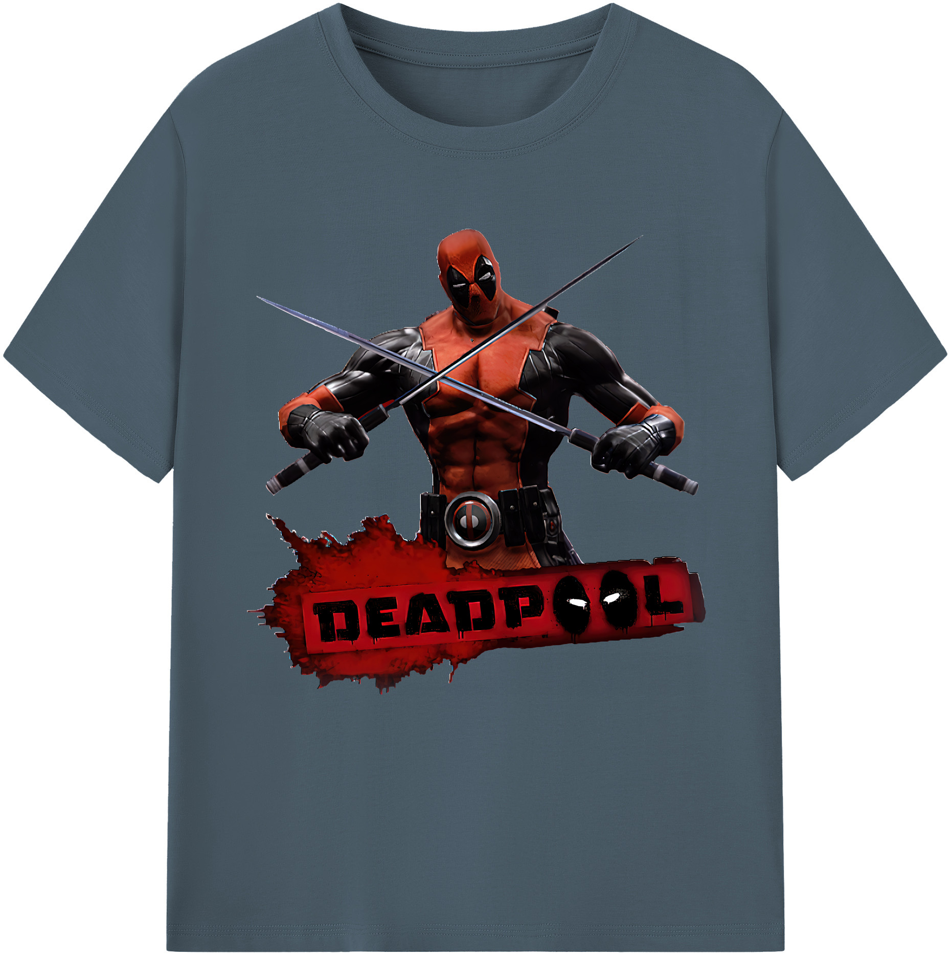 （画像用） Deadpool デッドプール 綿100％半袖Tシャツ（フロントプリント）